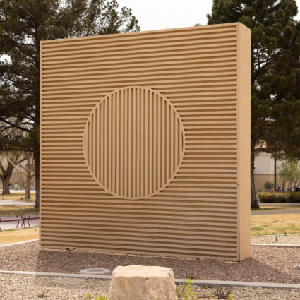 Sol LeWitt, A Square, A Circle, on the campus of New Mexico State University