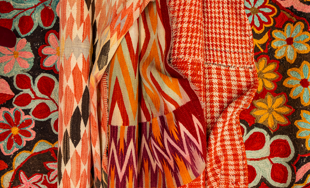 Vibrant Spanish colonial textiles.
