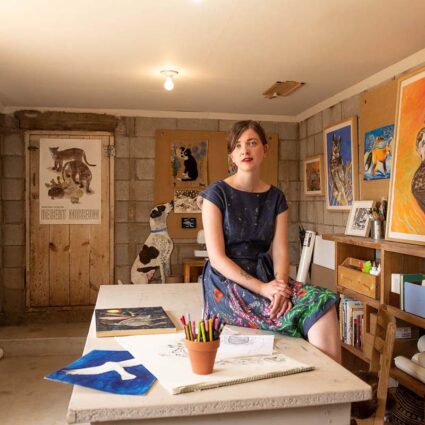 Kat Kinnick in her studio.