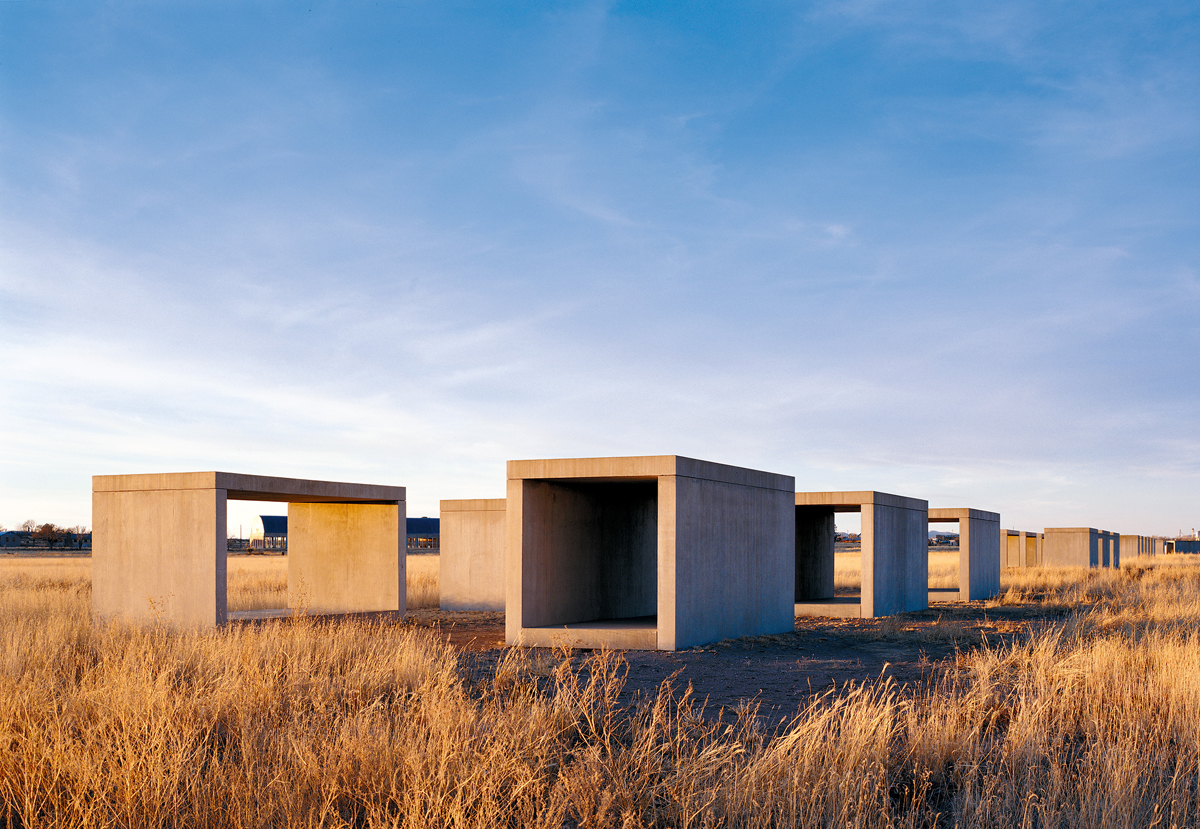 Concrete artworks by Donald Judd, whose namesake district in Marfa was just put on the National Register of Historic Places—one top headline for Southwest Art News July 2025.