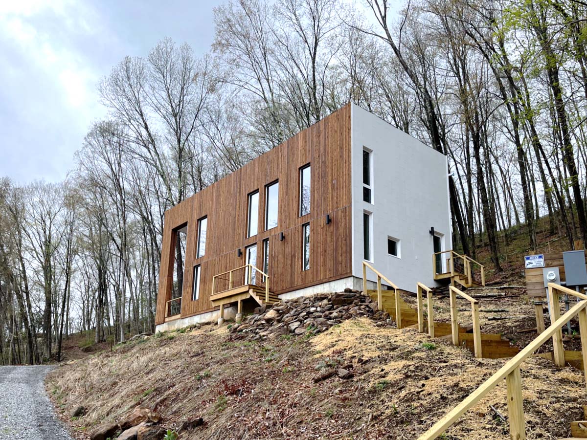 Exterior view of a Passive House designed by Andrew Michler