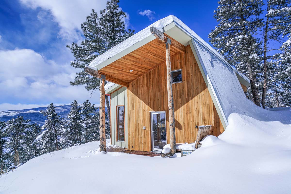 Andrew Michler's Passive House in Colorado in the snow.