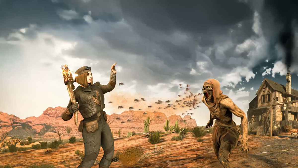 Scene from Navezgane County in the video game 7 Days to Die. Southwest video games rival traditional landscape art in their depictions of the region.