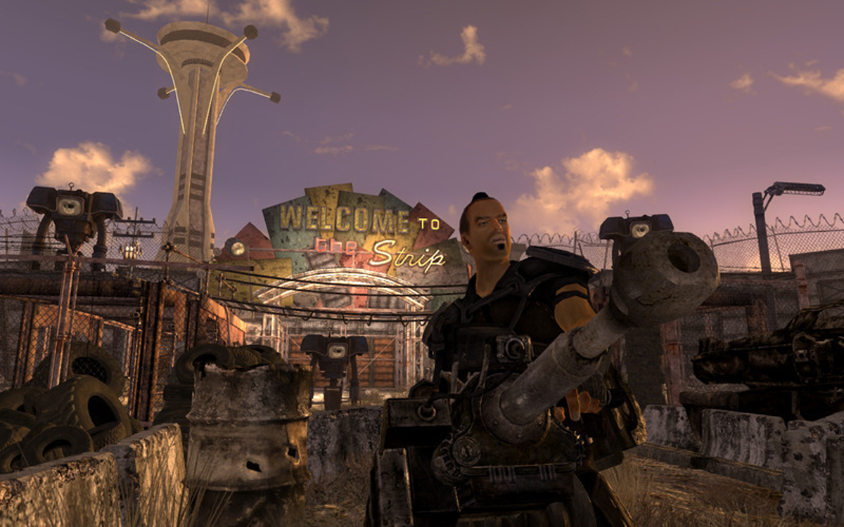 Strip Gate from Fallout New Vegas, a Southwest-inspired video game.