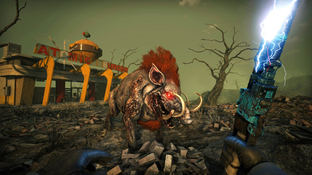 Scene from Navezgane County in the video game 7 Days to Die. Southwest video games rival traditional landscape art in their depictions of the region.