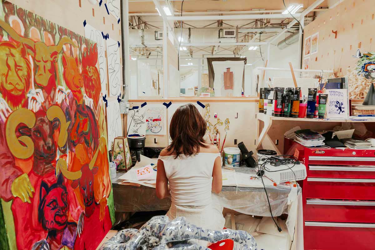 Christina Hahn in her studio.