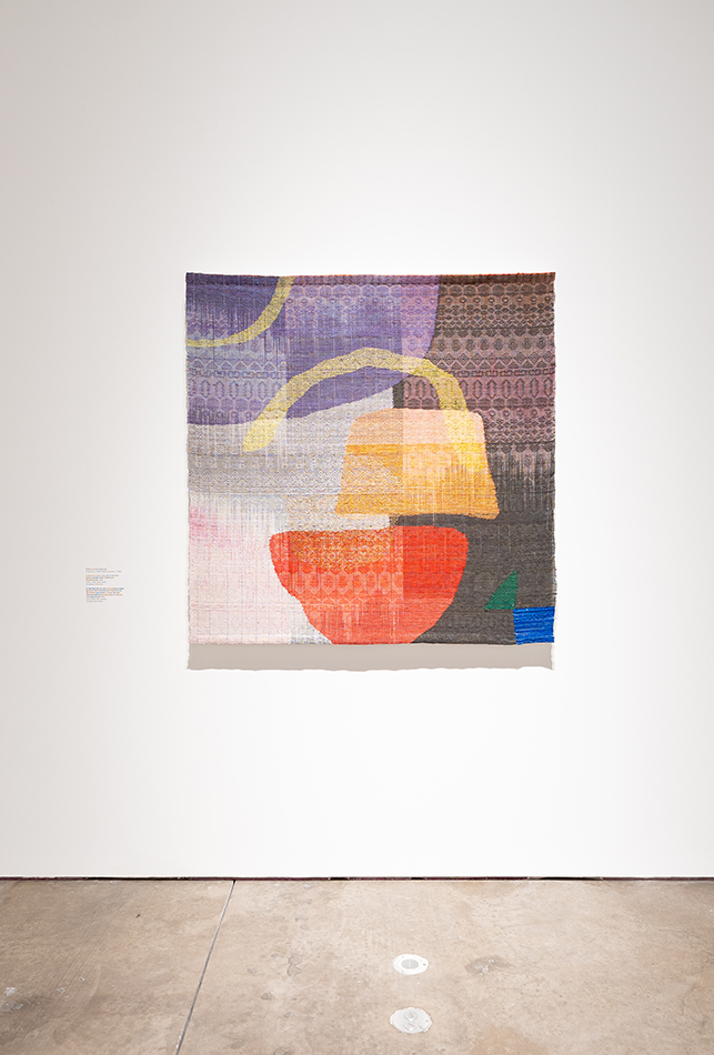 Mixed media weaving by Erika Lynne Hanson, part of SMoCa's Life on Mars exhibition also featuring Steven J. Yazzie.