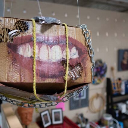 Karla Ramirez's studio at the CU.