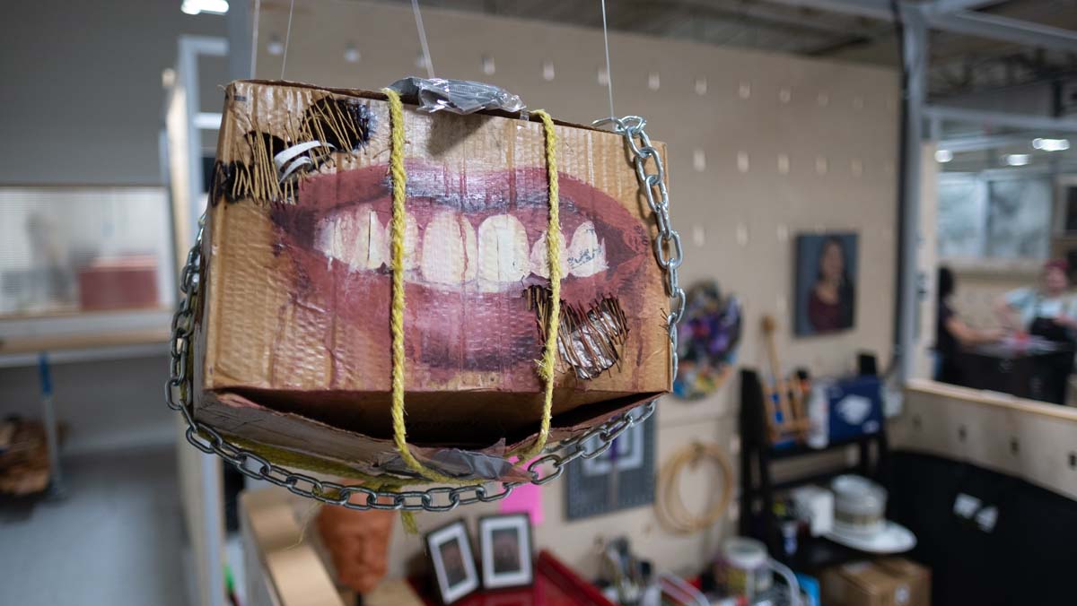 Karla Ramirez's studio at the CU.