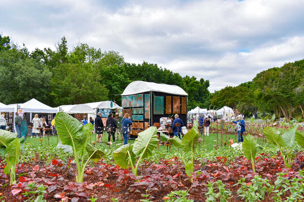 A charming arts festival at a Dallas botanical garden.