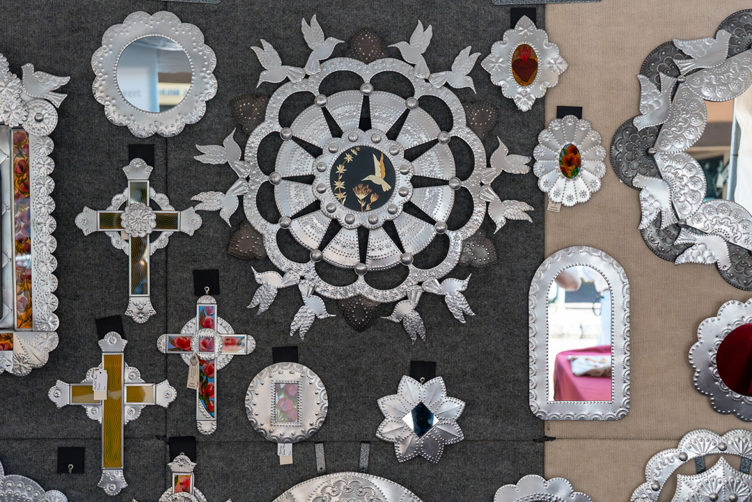 Intricate tinwork in a Spanish style, from Traditional Spanish Market in Santa Fe.
