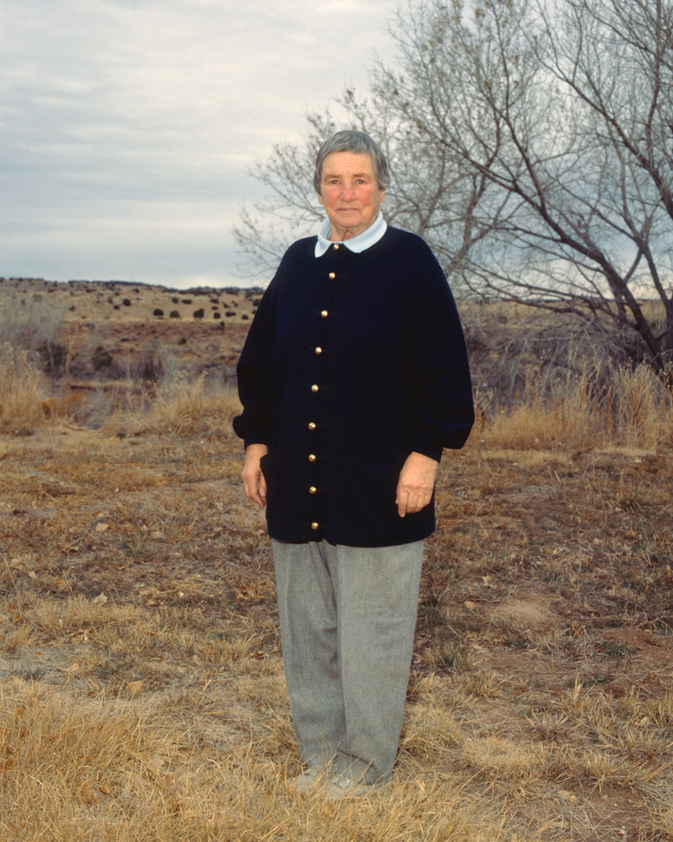 Portrait of Agnes Martin by Donald Woodman.