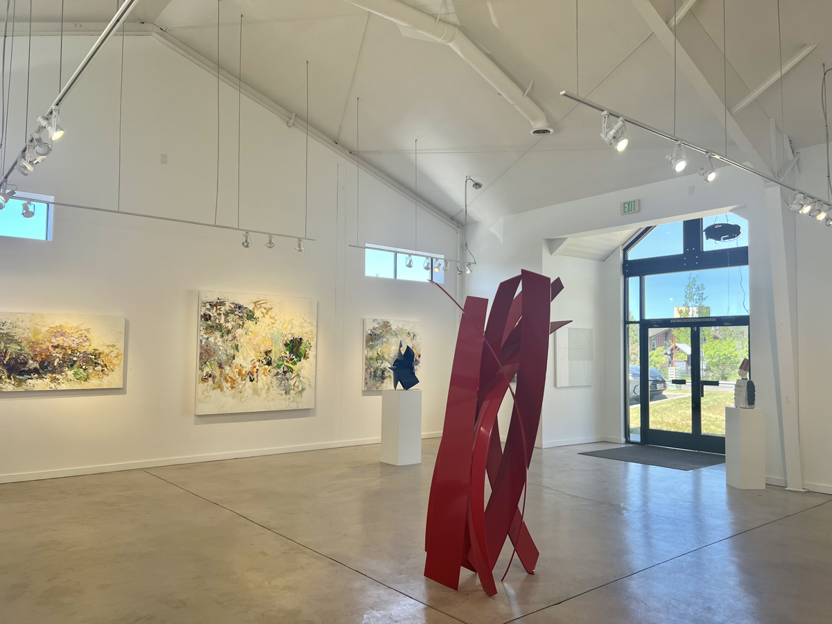 Interior view of Julie Nester Gallery, a must-see in the Park City Art Guide.