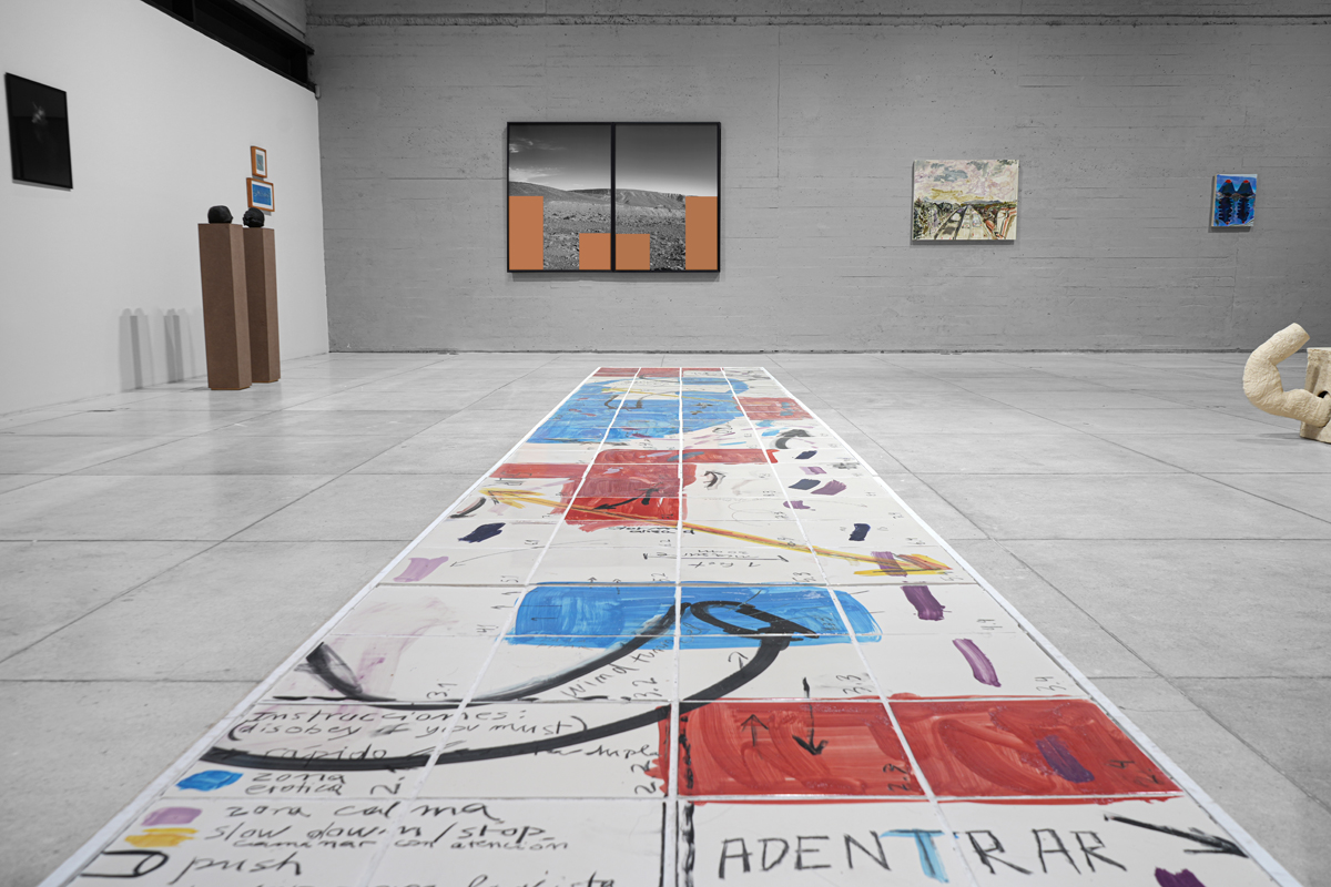 Installation view of a Mexico City art exhibition at RGR Gallery.