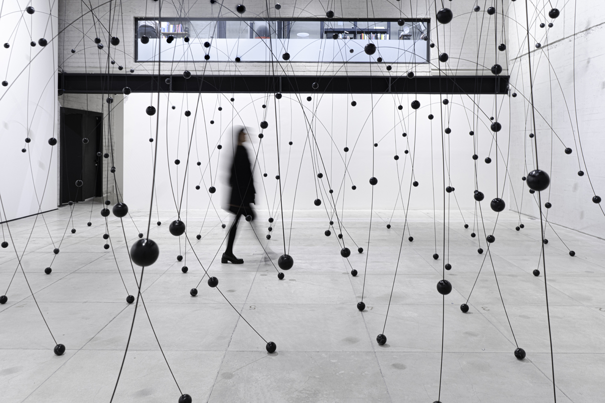 Installation view of an immersive installation by Magdalena Fernández at RGR Gallery, curated by Gabriela Rangel.