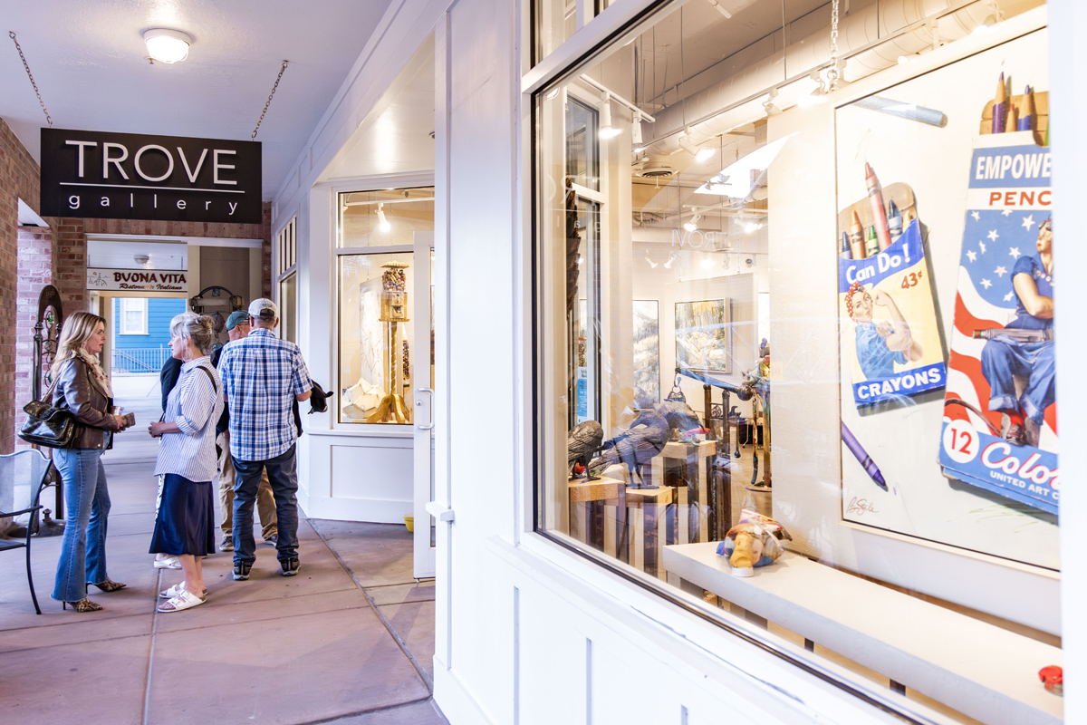 Exterior view of Trove Gallery in Utah, an essential stop in the Park City Art Guide.