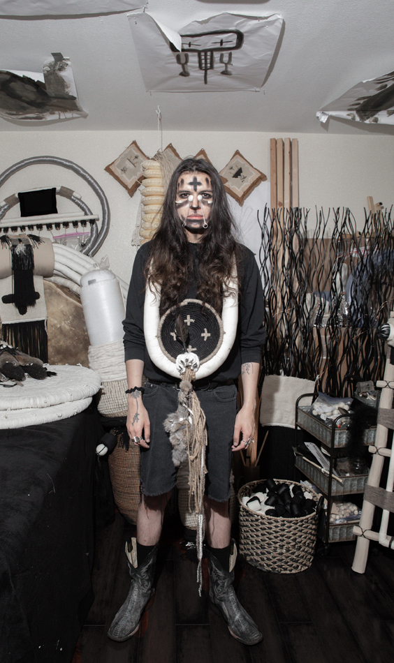 Eric-Paul Riege in his studio in Gallup, New Mexico