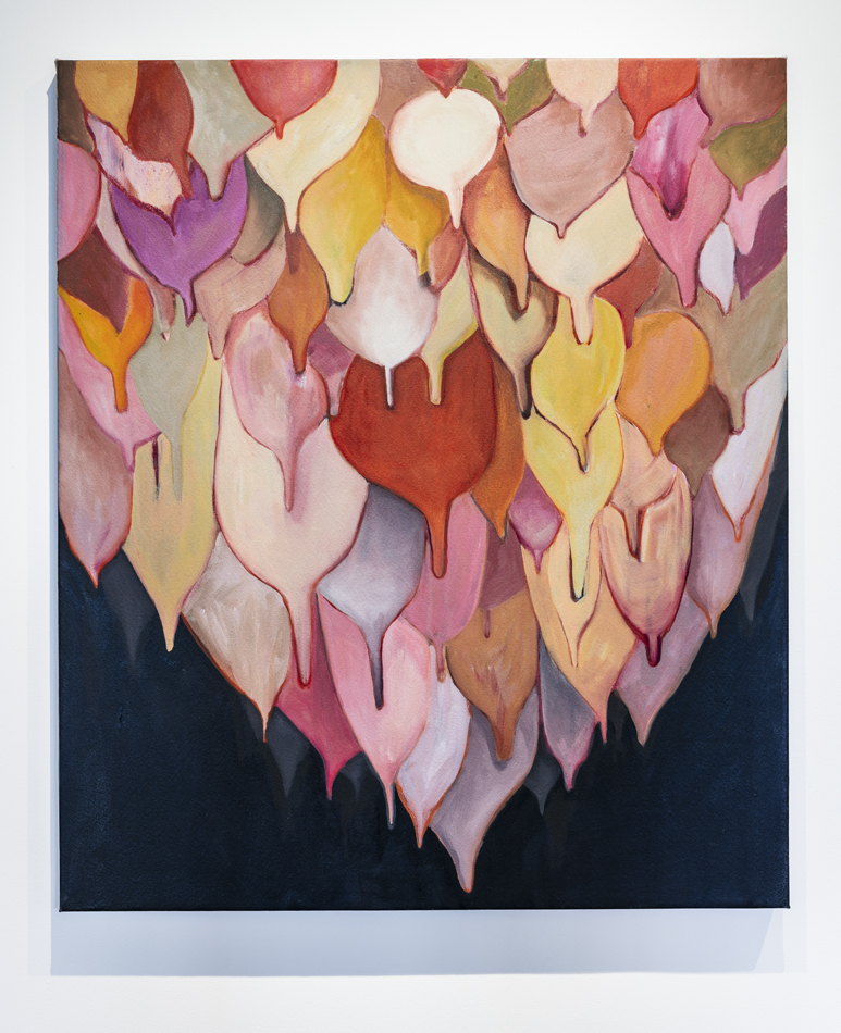 Biomorphic painting inspired by a cave.