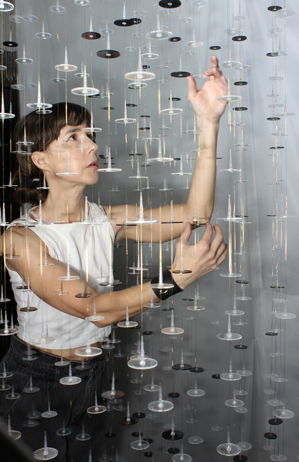 A portrait of Stephanie Leitch in her studio.