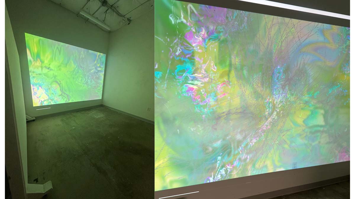 Video installation with live neurofeedback visualizer.