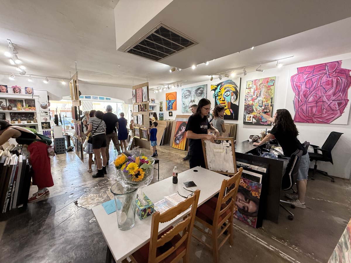 Art One Gallery during the "Kraig's Last Shift" event on August 23, 2025. 