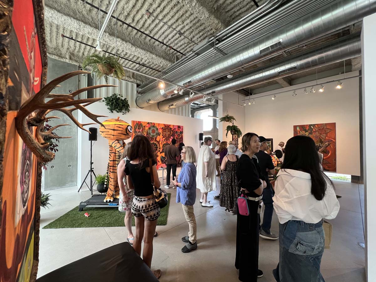 Bentley Gallery during the summer of 2024 artist takeover exhibition <i>Jungle Gym</i> featuring Bill Dambrova. 