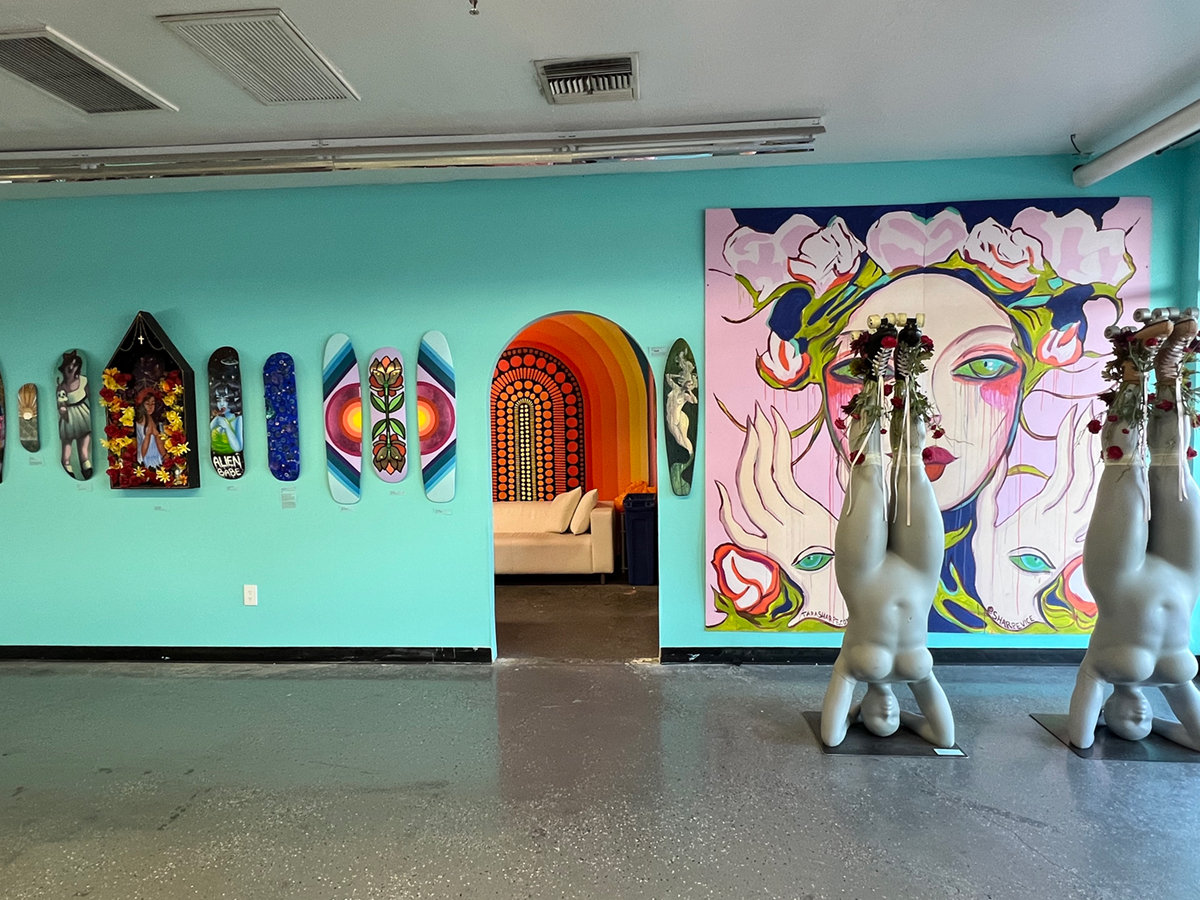 Installation view of She Deck at Rocket Space