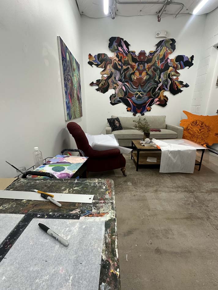 View of Alicia Parham's studio. 