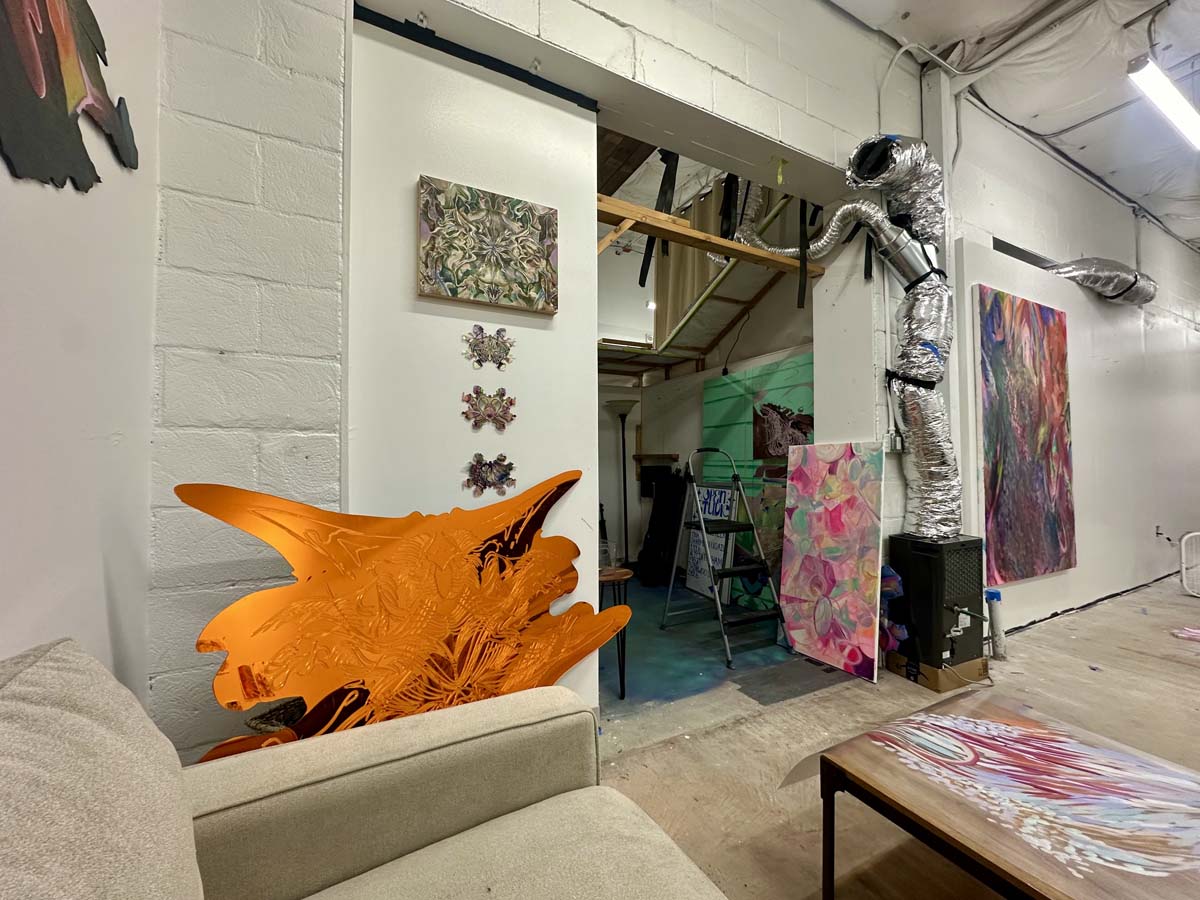 View of Alicia Parham's studio. 