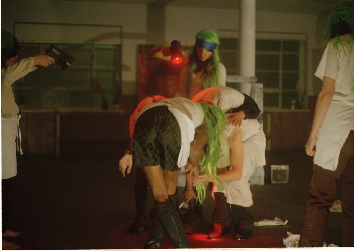Performance still of work by Taylor Engel