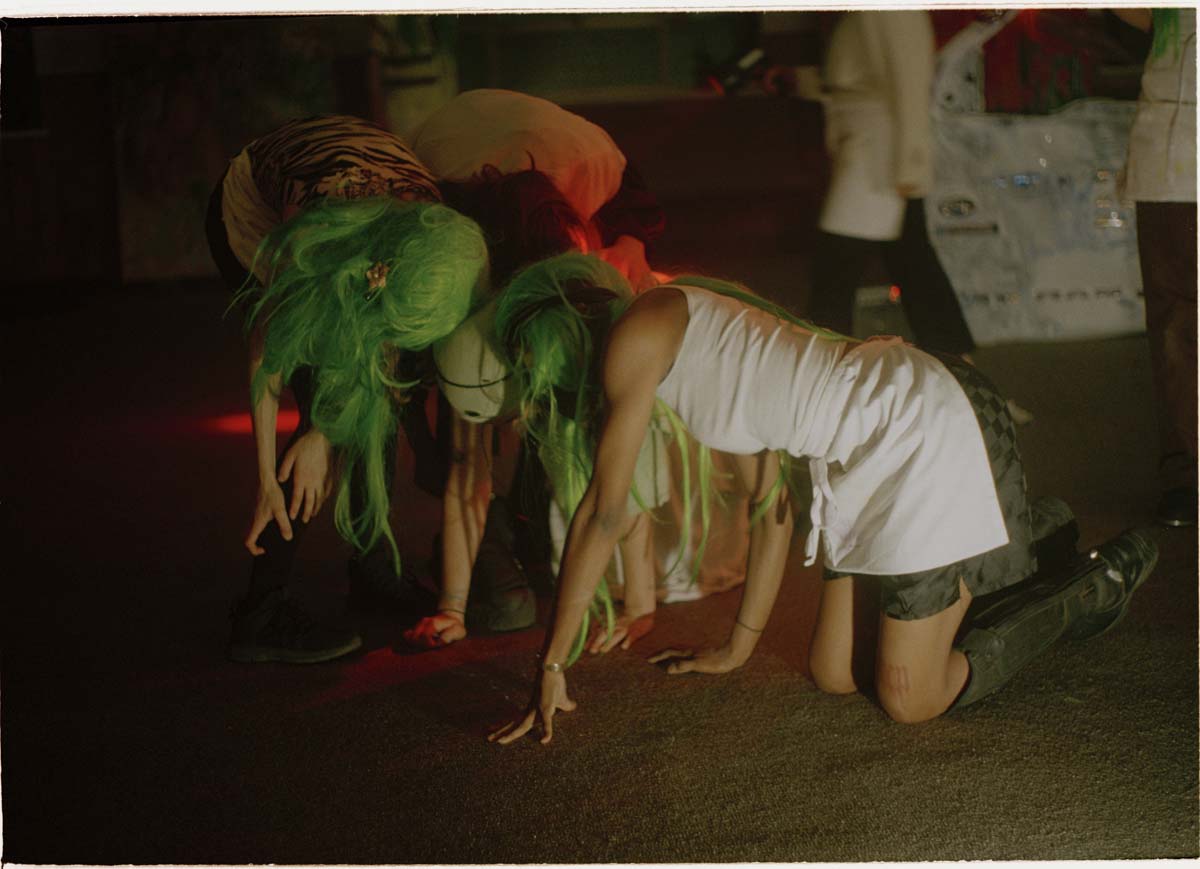 Performance still of work by Taylor Engel