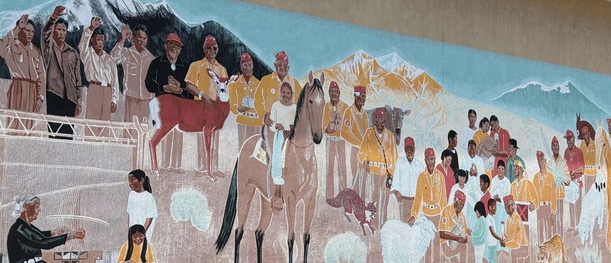 Tribute mural to the Navajo Code Talkers in Gallup, New Mexico, part of the essential Southwest Mural Guide.