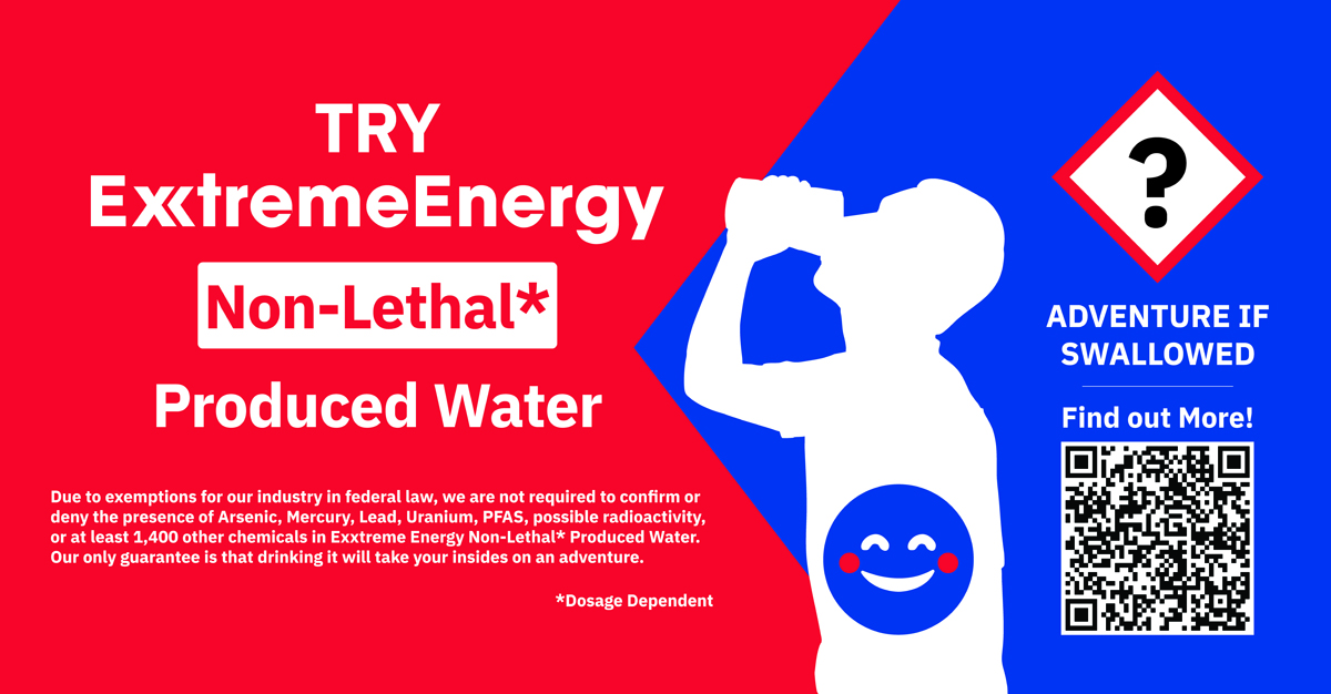 A flyer from ExxtremeEnergy, a project playfully—and critically—impersonating ExxonMobil.