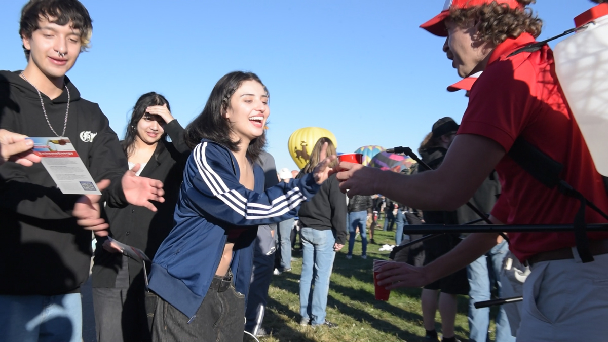 The Yes Men pass out 