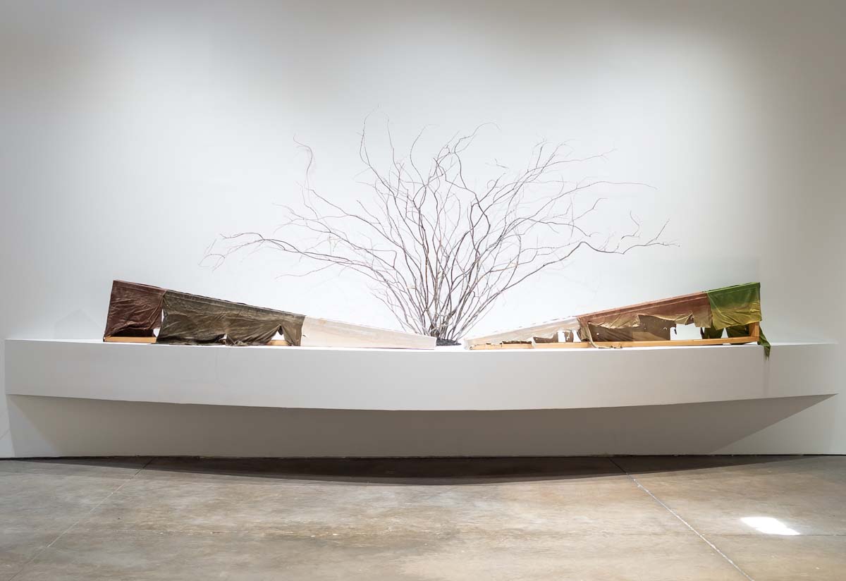 James Perkins, <i>Burying Painting</i>, installation view, Scottsdale Museum of Art, 2025. 