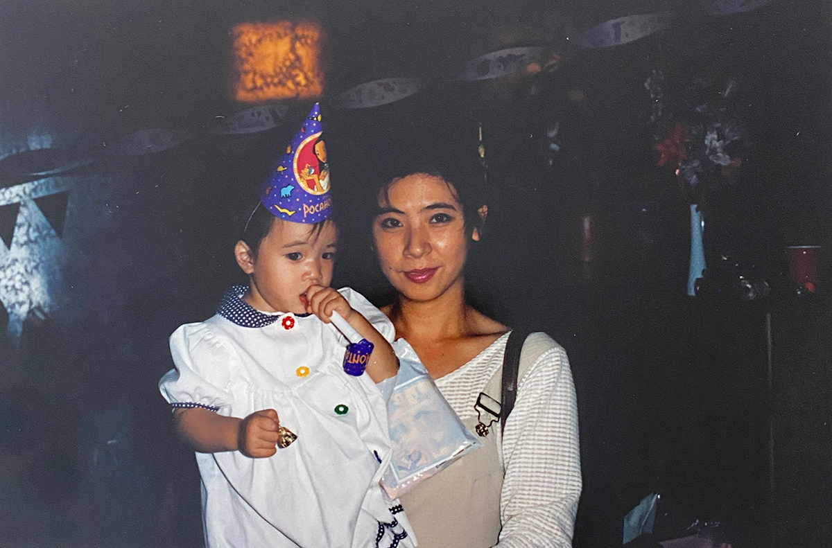 Portrait of Ivy and Joie Ha, who were depicted in a painting by Madalyn Drewno.
