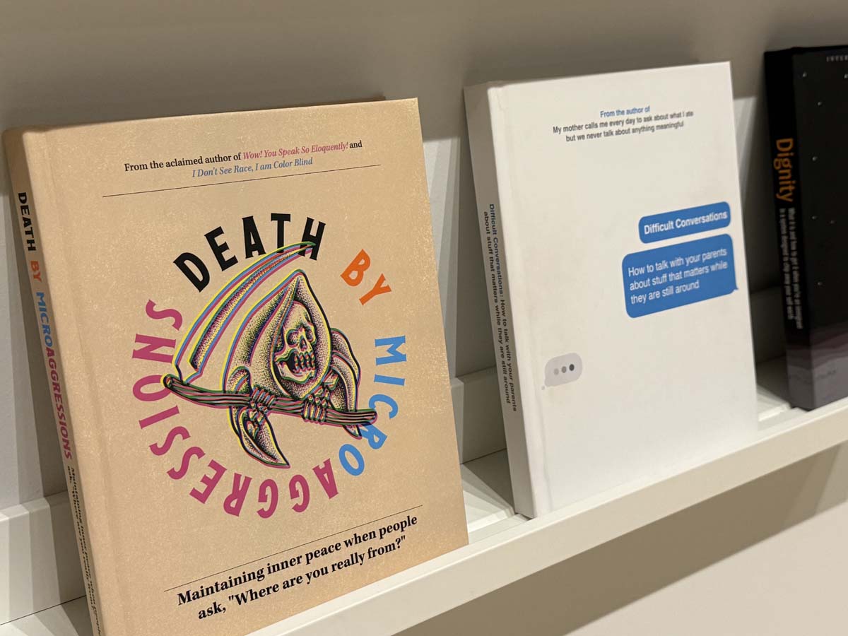 Covers of books: Death by Microaggressions from The Self-Help Library 2021-2024-by Safwat Saleem