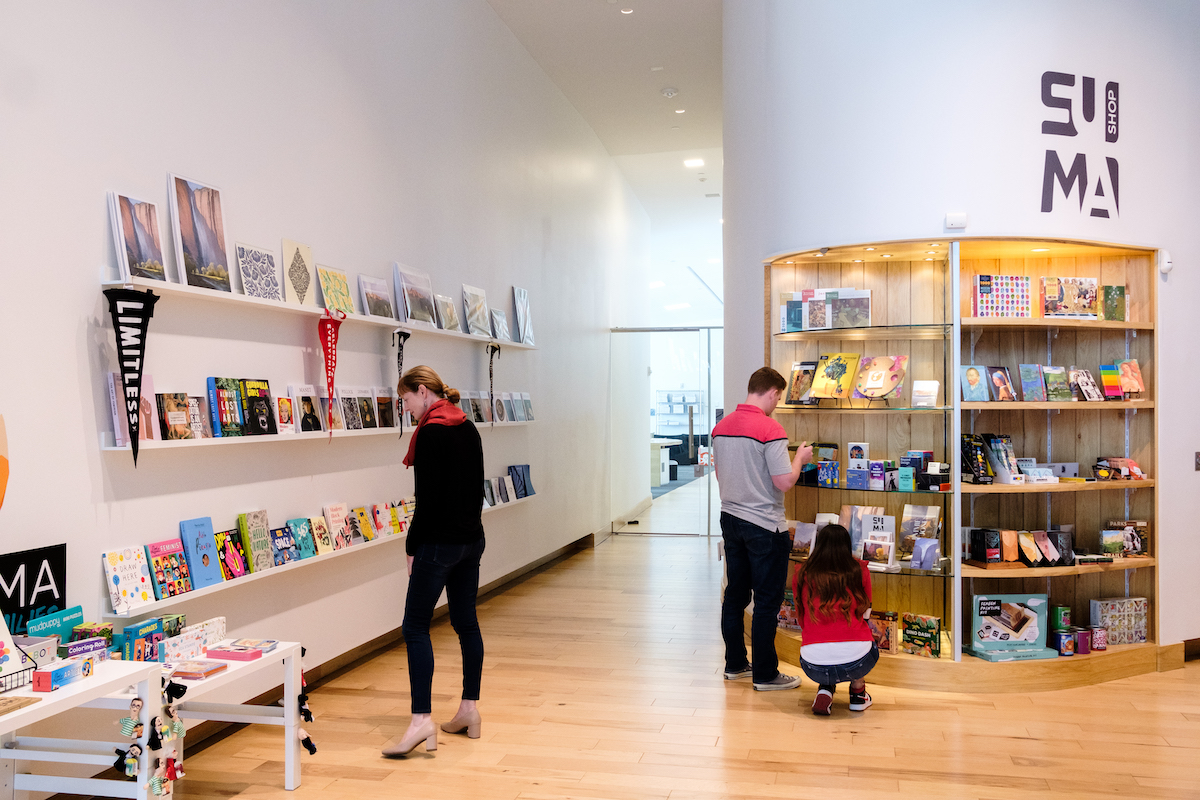 View of the SUMA shop at Southern Utah Museum of Art, one of the top spaces in the Southwest Holiday Gift Guide of museum stores.