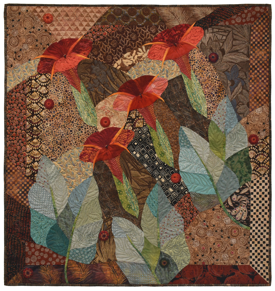 Yadi Flannery Datura pattern quilt