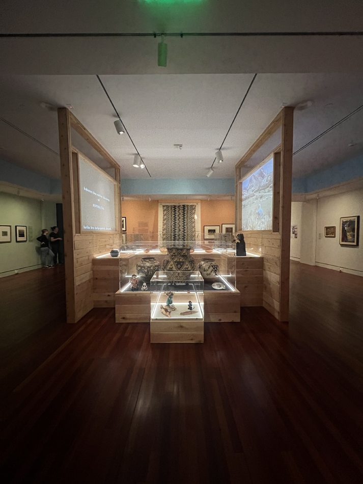 View of the Colorado Springs Fine Art Center's complete reinstall of its permanent collection, titled Gathering Place. This zone was curated by Pat Musick.