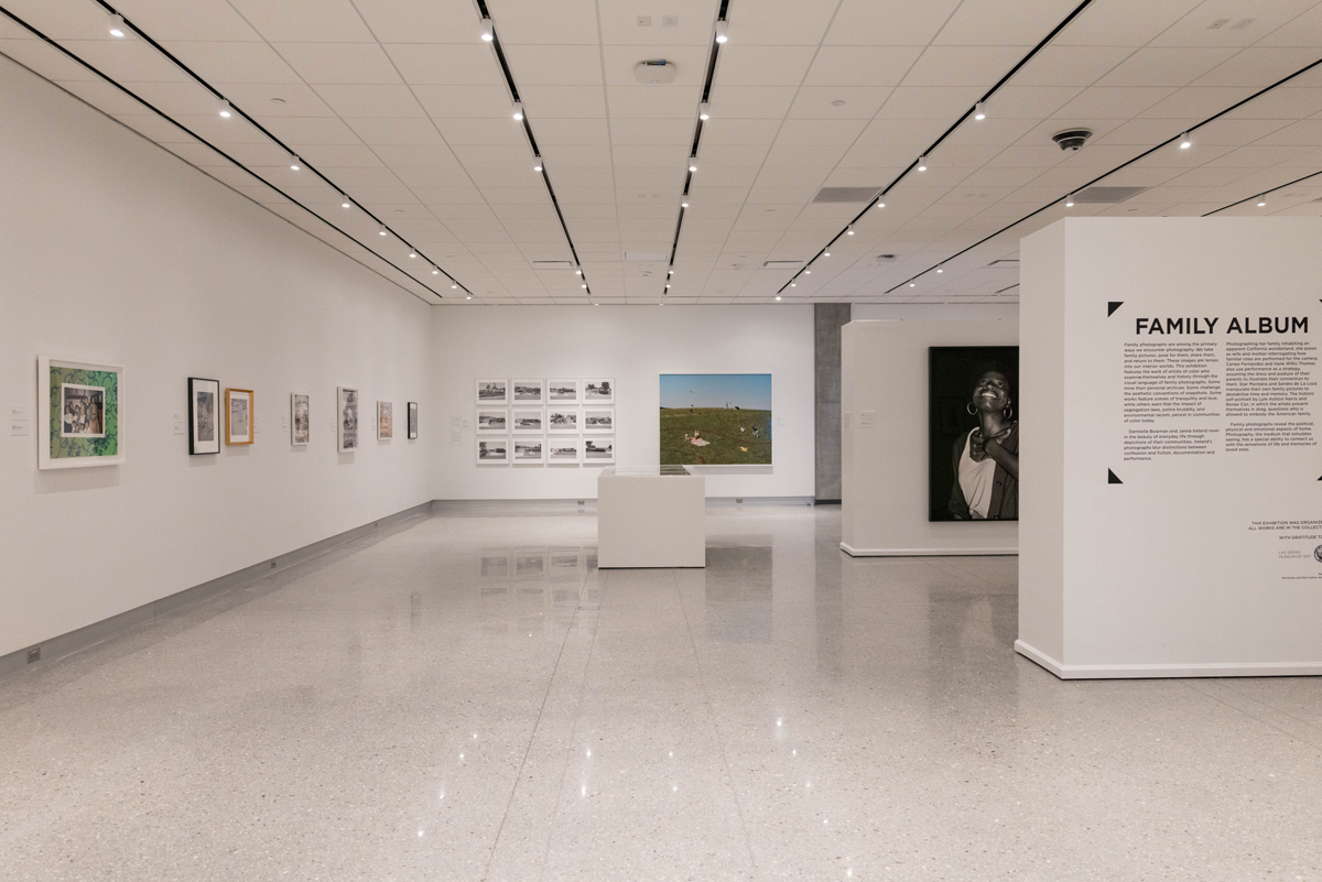 Installation view of Family Album, a preliminary curatorial project by the forthcoming Las Vegas Museum of Art.