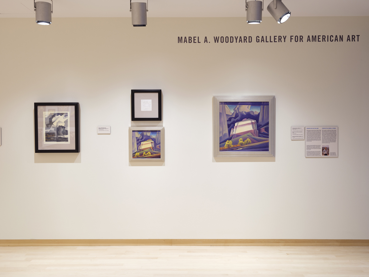 Installation view of Ed Mell: In the Studio at Phoenix Art Museum.