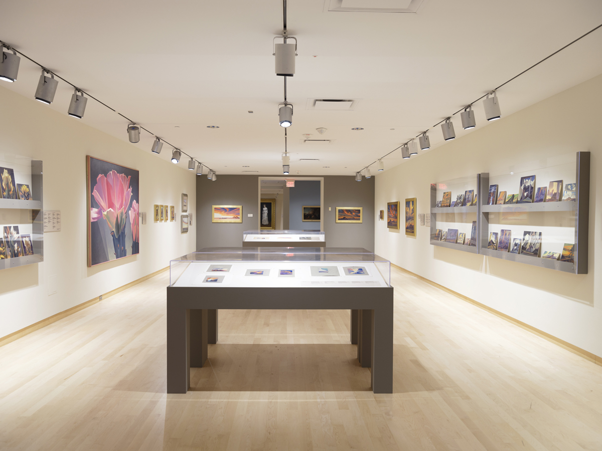 Installation view of Ed Mell: In the Studio at Phoenix Art Museum.