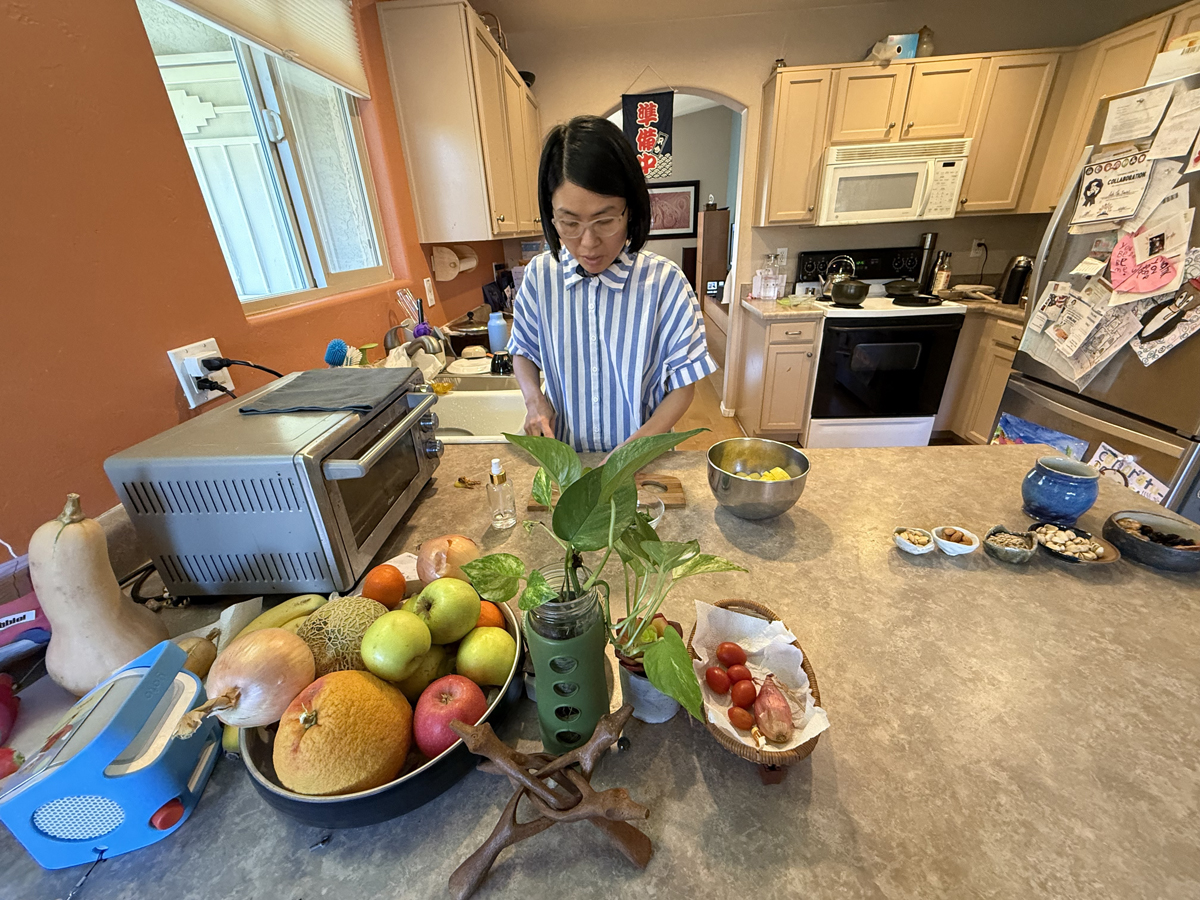 Artist Anh-Thuy Nguyen in her Arizona kitchen.