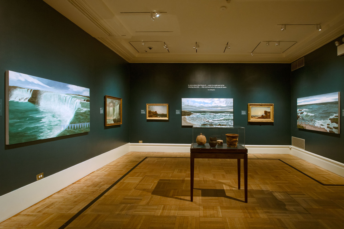 Installation view of Kay WalkingStick / Hudson River School at the New York Historical. The exhibition subsequently traveled to Phoenix, Arizona.