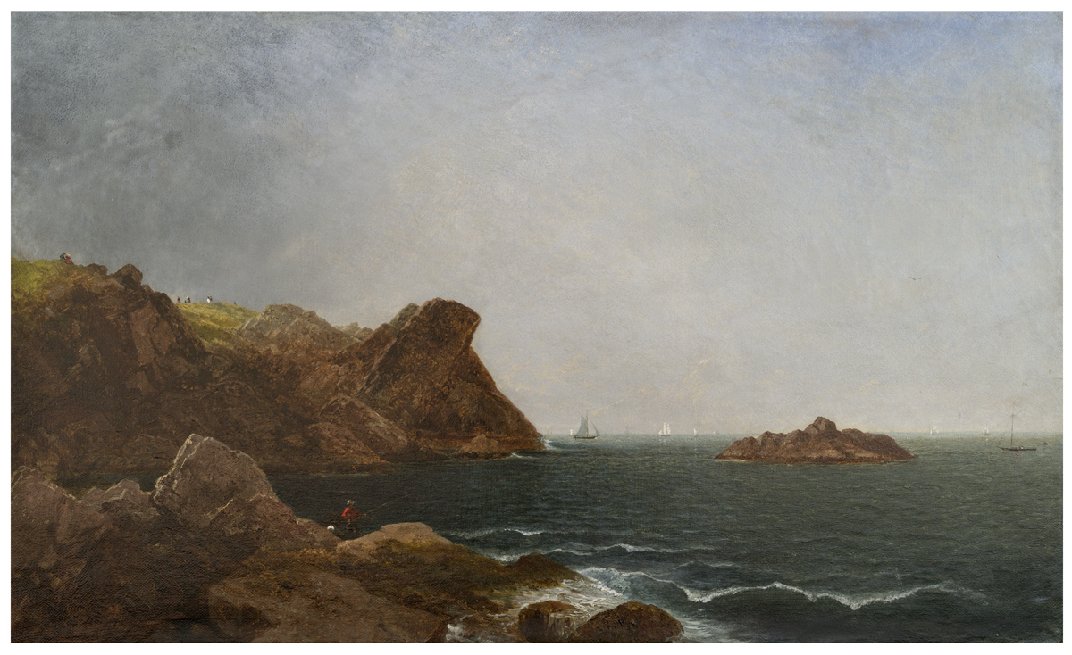 Painting of a shoreline by Hudson River School artist John Frederick Kensett, on view at the Heard Museum in Phoenix.