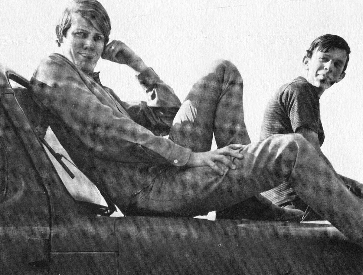 Dan Buckingham and his friend in their senior year in high school