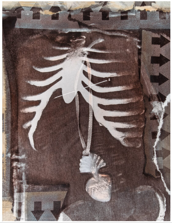 Valentine’s Day/Day of the Dead (Chest), featured in the Lucy Lippard exhibition.