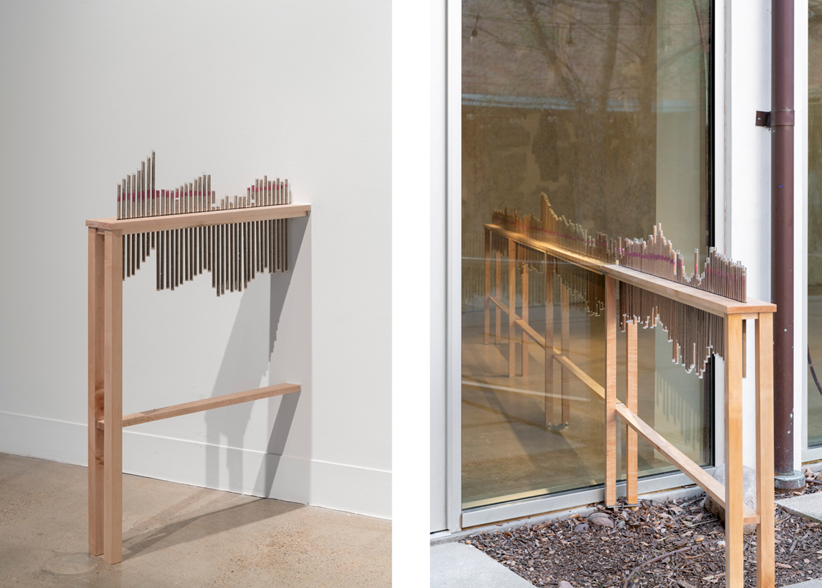 Two views of Abby Flanagan's work rain score