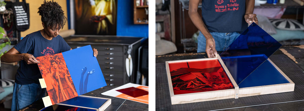 Airitam works on works in her Color Theory series